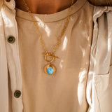 14k Gold-Filled Pendant in Golden Hills Turquoise