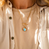 14k Gold-Filled Pendant in Golden Hills Turquoise