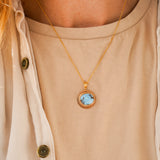 14k Gold-Filled Pendant in Golden Hills Turquoise