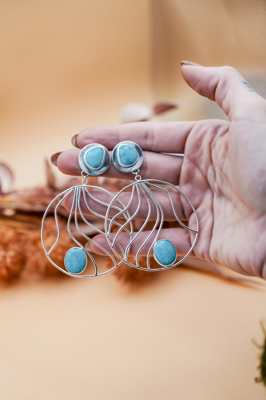 Earrings in Egyptian Turquoise