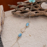 Hand Chain in Golden Hills Turquoise
