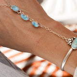 Hand Chain in Golden Hills Turquoise