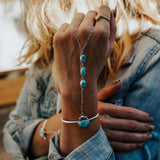 Hand Chain in Golden Hills Turquoise