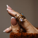 The Nightfall Ring in 14k Gold-Fill w/ Boulder Opal Doublet (Size 6.25)