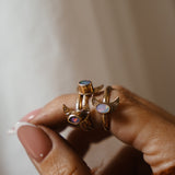 The Nightfall Ring in 14k Gold-Fill w/ Boulder Opal Doublet (Size 5.5)