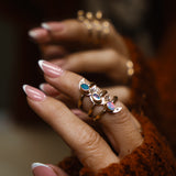 The Nightfall Ring in 14k Gold-Fill w/ Boulder Opal Doublet (Size 5.5)