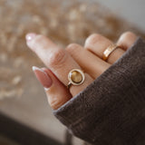 The Golden Sun Ring in Rutilated Quartz (Size 6.75)