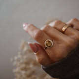 The Golden Sun Ring in Rutilated Quartz (Size 6.75)