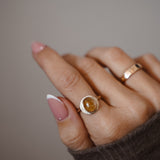 The Golden Sun Ring in Rutilated Quartz (Size 8.25)