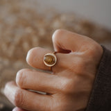 The Golden Sun Ring in Rutilated Quartz (Size 8)
