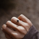 The Golden Sun Ring in Kyanite (Size 6)