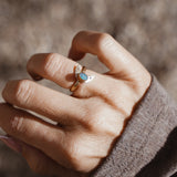 The Nightfall Ring in 14k Gold-Fill w/ Boulder Opal Doublet (Size 5.5)