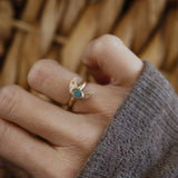 The Nightfall Ring in 14k Gold-Fill w/ Boulder Opal Doublet (Size 7.75)