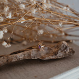 The Nightfall Ring in 14k Gold-Fill w/ Boulder Opal Doublet (Size 6.25)