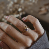 The Nightfall Ring in 14k Gold-Fill w/ Boulder Opal Doublet (Size 6.25)