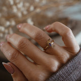 The Nightfall Ring in 14k Gold-Fill w/ Boulder Opal Doublet (Size 6.25)