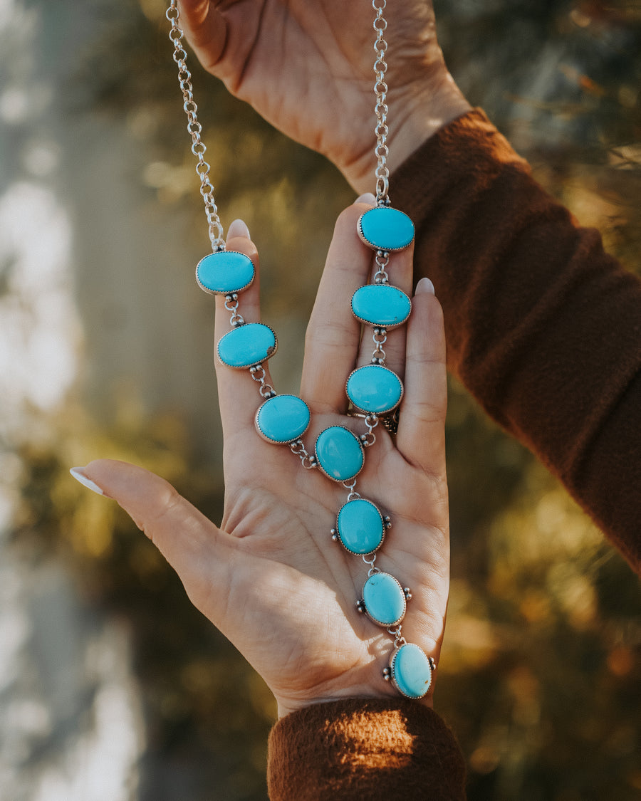 Statement Necklace in Campitos Turquoise