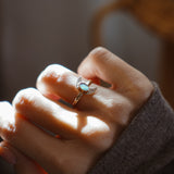 The Nightfall Ring in 14k Gold-Fill w/ Boulder Opal Doublet (Size 7.75)