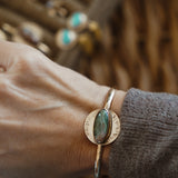 14k Gold-Fill Cuff in Ocean Jasper