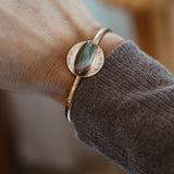 14k Gold-Fill Cuff in Ocean Jasper