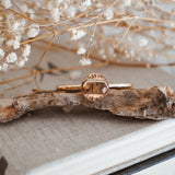 14k Gold-Fill Cuff in Rose Quartz w/ Diopside