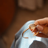 14k Gold-Fill Cuff in Rose Quartz w/ Diopside