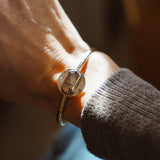 14k Gold-Fill Cuff in Rose Quartz w/ Diopside