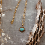 14k Gold-Fill Necklace in Campitos Turquoise