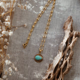 14k Gold-Fill Necklace in Campitos Turquoise