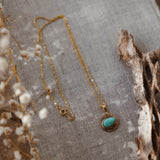14k Gold-Fill Necklace in Campitos Turquoise