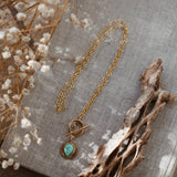 14k Gold-Fill Necklace in Campitos Turquoise w/ toggle clasp