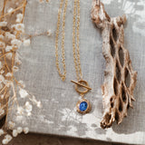 14k Gold-Fill Necklace in Boulder Opal Doublet w/ toggle clasp