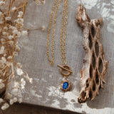 14k Gold-Fill Necklace in Boulder Opal Doublet w/ toggle clasp