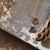 14k Gold-Fill Necklace in Boulder Opal Doublet w/ toggle clasp