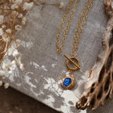 14k Gold-Fill Necklace in Boulder Opal Doublet w/ toggle clasp