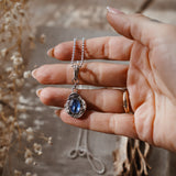 Fine Silver Kiln-Fired Pendant in Kyanite