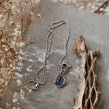 Fine Silver Kiln-Fired Pendant in Kyanite