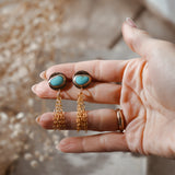 14k Gold-fill Earrings in Campitos Turquoise