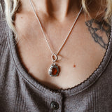 Fine Silver Kiln-Fired Pendant in Kyanite