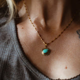 14k Gold-Fill Necklace in Campitos Turquoise