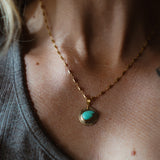 14k Gold-Fill Necklace in Campitos Turquoise