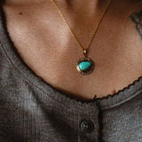 14k Gold-Fill Necklace in Campitos Turquoise