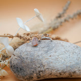 The Healer Gold Leaf Stacker Set in Healer Quartz (Size 7)