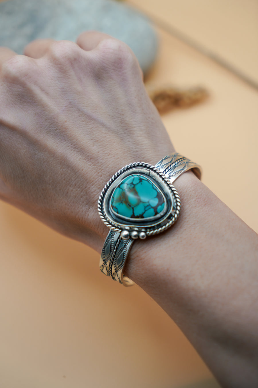 Statement Cuff in Turquoise