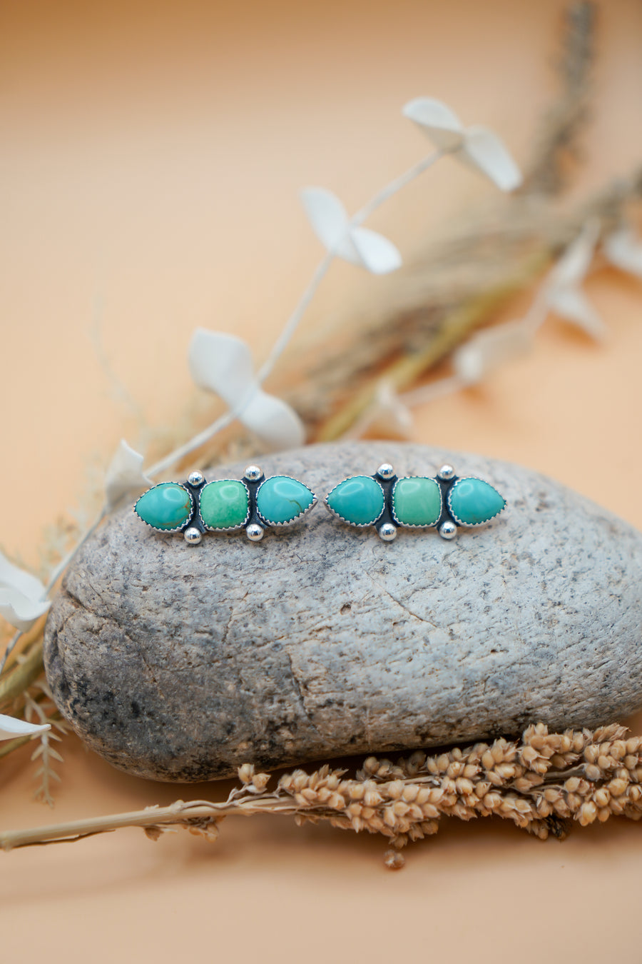 Ear Crawlers in Kingman Turquoise and Variscite