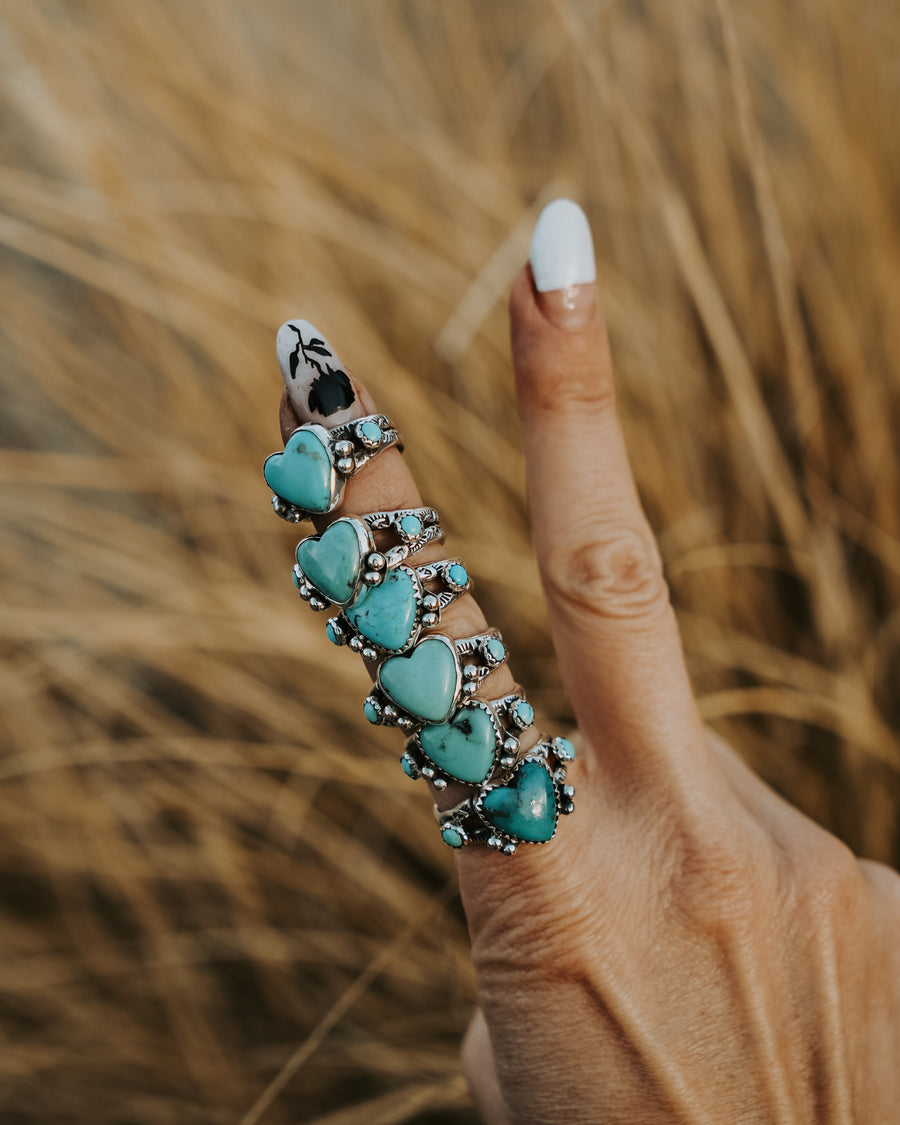 *PRE-SALE* Turquoise Lovers Ring Campitos & Carico Lake Turquoise