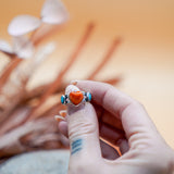 The Turquoise Lover's Ring in Spiny Oyster & Morenci Turquoise (Size 5.5)