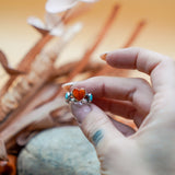The Turquoise Lover's Ring in Spiny Oyster & Morenci Turquoise (Size 5.5)
