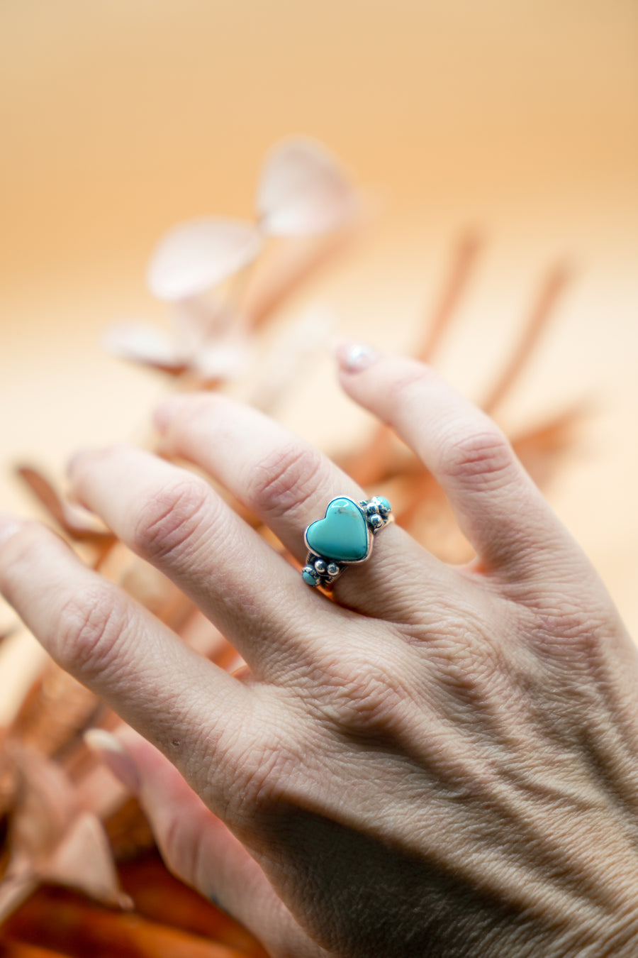 The Turquoise Lover's Ring in Campitos & Carico Lake Turquoise (Size 6.5)