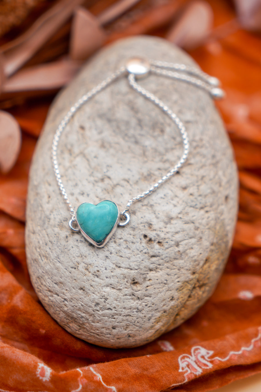 The Out West Bracelets in Chilean Turquoise Hearts